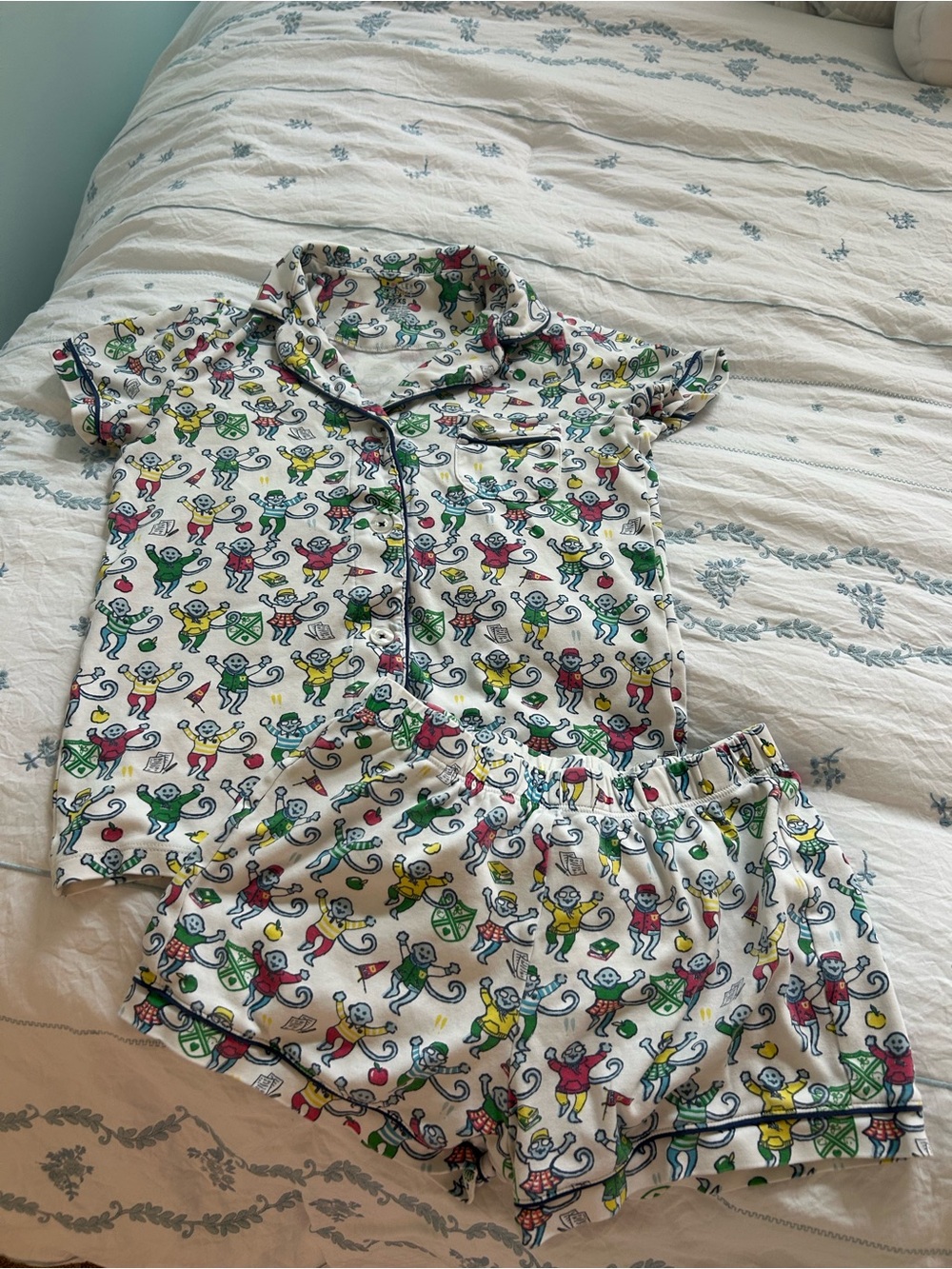 Roller Rabbit White Short-Sleeve back to school pjs